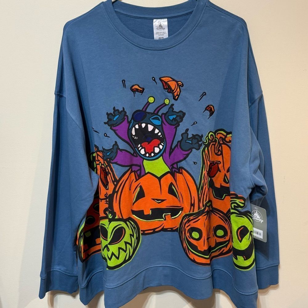 Disney Parks Stitch Halloween Long Sleeve Spirit Jersey Size 1X NWT
